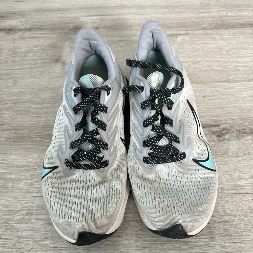 Nike Zoom Winflo 7 Womens 7 Running Shoes Gray Teal Cushioned Athletic